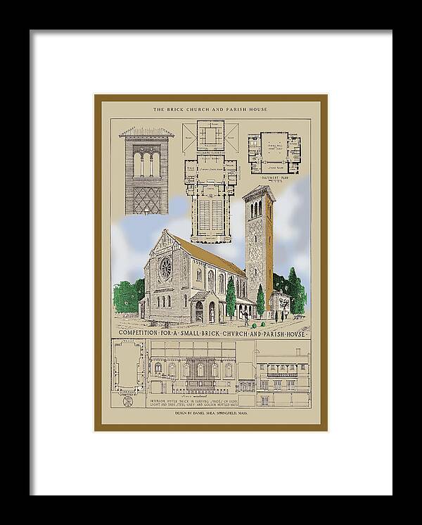 Church Framed Print featuring the painting The Shea Church by Anonymous