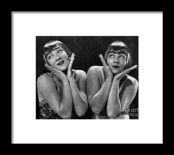 People Framed Print featuring the photograph The Sisters G., Karla And Eleanor by Bettmann