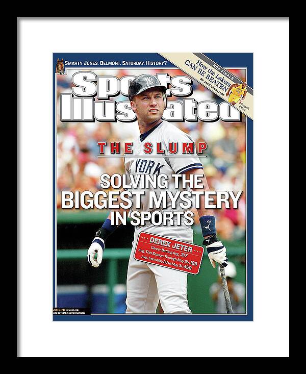 Magazine Cover Framed Print featuring the photograph The Slump Solving The Biggest Mystery In Sports Sports Illustrated Cover by Sports Illustrated