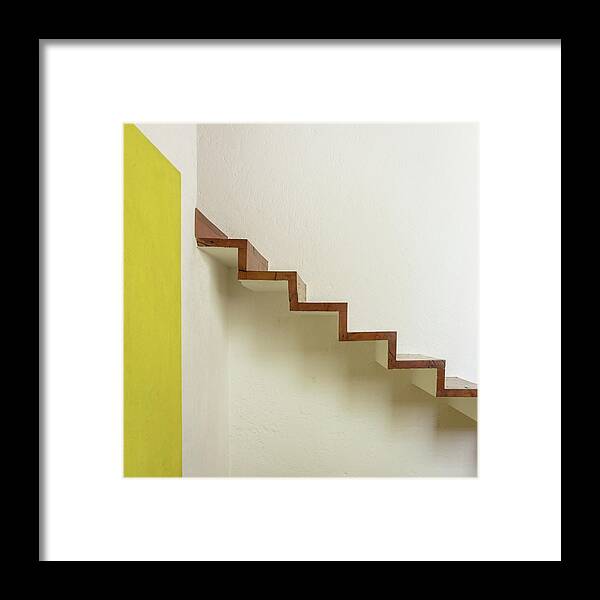 Casa Luis Barragán Framed Print featuring the photograph The Staircase by Slow Fuse Photography