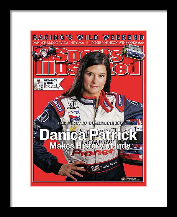 Magazine Cover Framed Print featuring the photograph The Start Of Something Big Danica Patrick Makes History At Sports Illustrated Cover by Sports Illustrated