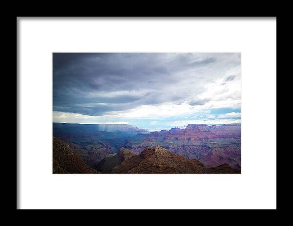 The Grand Canyon Framed Print featuring the photograph The Stormy Grand Canyon by Aileen Savage