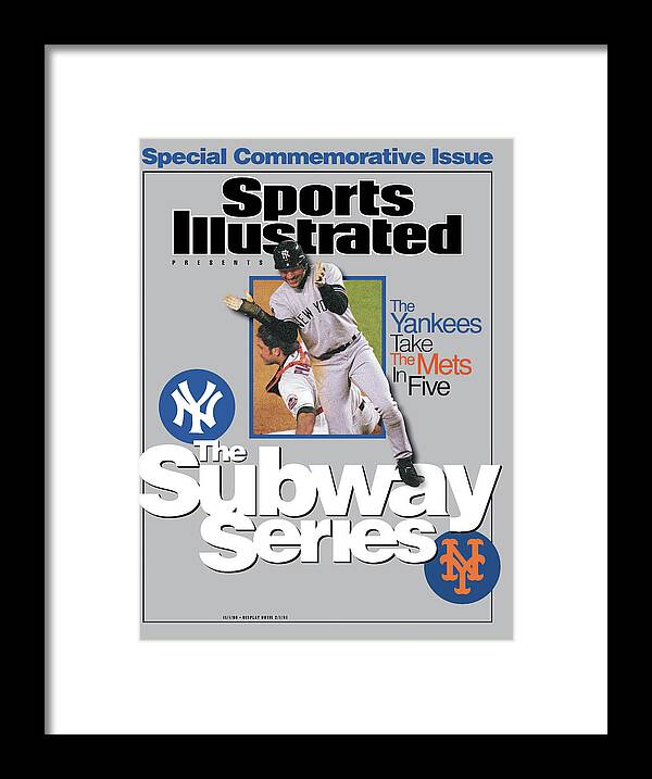 American League Baseball Framed Print featuring the photograph The Subway Series, 2000 World Series Sports Illustrated Cover by Sports Illustrated