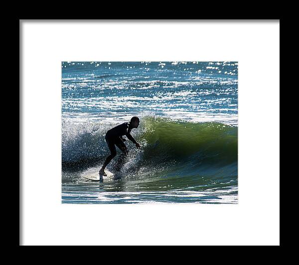 Surfer Framed Print featuring the photograph The Surfer #2 by Jolynn Reed