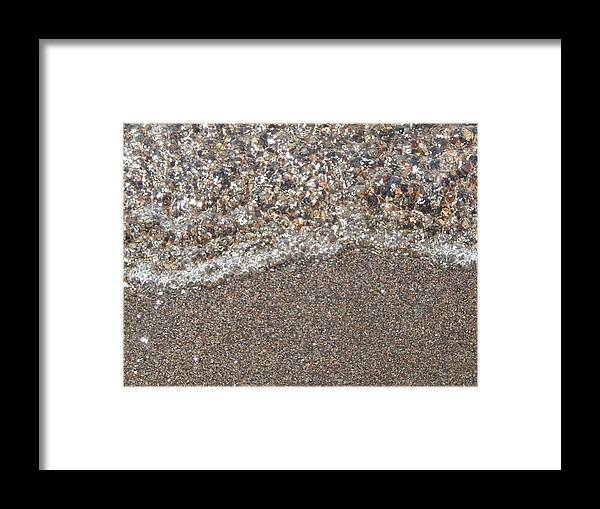 Sea Framed Print featuring the photograph The texture of the Aegean Sea water by Oleg Prokopenko