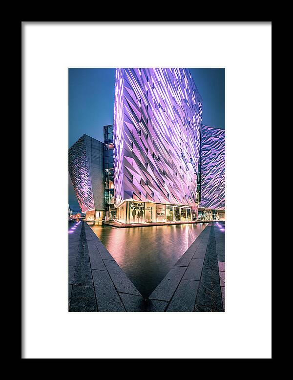 Architecture Framed Print featuring the photograph The Titanic museum - Belfast - Travel photography by Giuseppe Milo