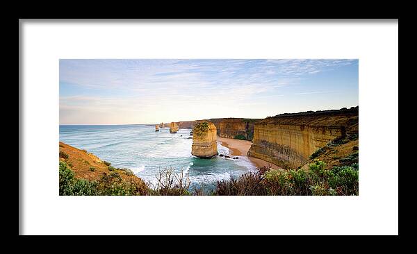 Scenics Framed Print featuring the photograph The Twelve Apostles by Visual Clarity Photography