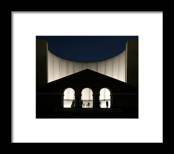 Architecture Framed Print featuring the photograph The Wall Of Water by David Scarbrough