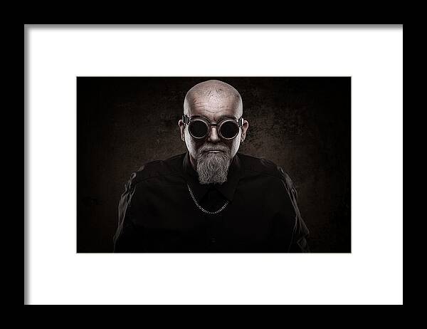 Goggles Framed Print featuring the photograph The Welder by Petri Damstn