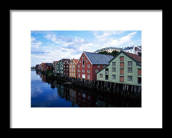 Tranquility Framed Print featuring the photograph The Whaves, Trondheim, Norway by Brand X Pictures