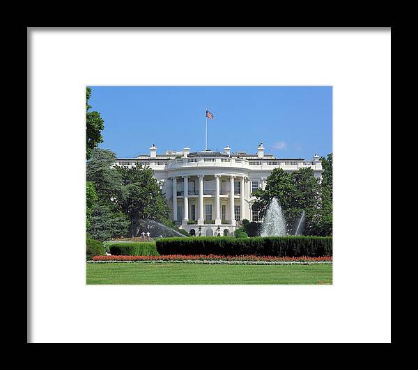 Scenic Framed Print featuring the photograph The White House in Summer DS050 by Gerry Gantt