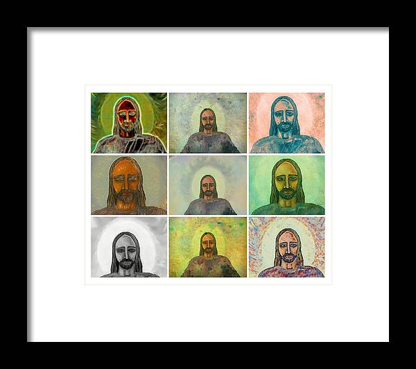 Jesus Framed Print featuring the painting The Windows To Your Soul Panel by Joan Stratton
