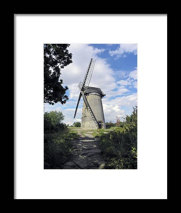 Wirral Framed Print featuring the photograph THE WIRRAL. The Windmill on Bidston Hill. by Lachlan Main