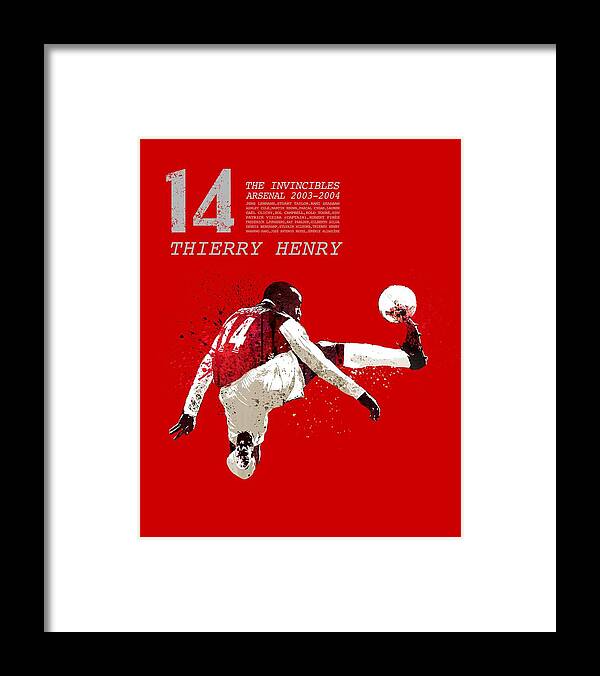 World Cup Framed Print featuring the painting Thierry henry by Art Popop