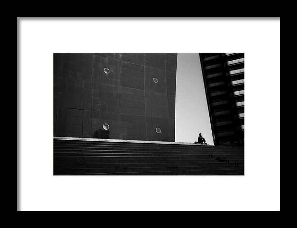 Silhouette Framed Print featuring the photograph Thinking (from The Series "alone") by Dieter Matthes
