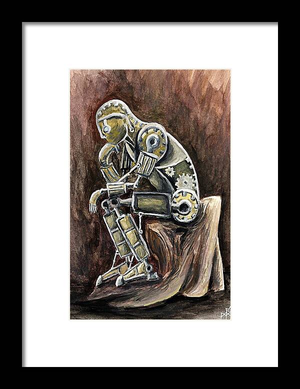 Thinker Framed Print featuring the photograph Thinking by Mitry Anderson