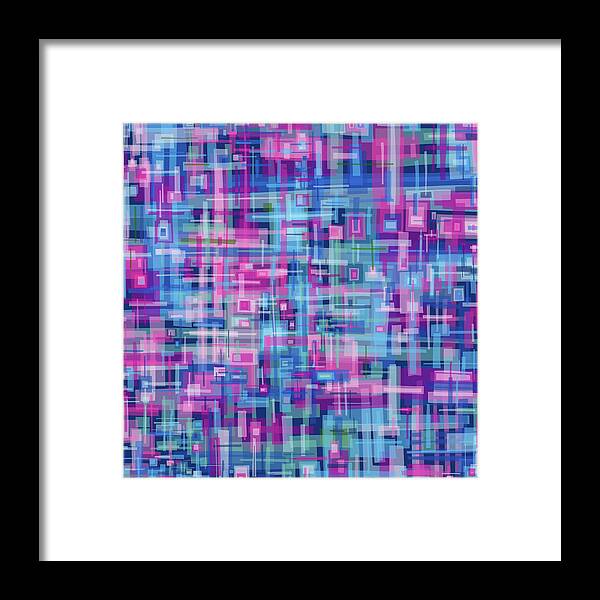Nonobjective Framed Print featuring the digital art Thought Patterns #4 by James Fryer