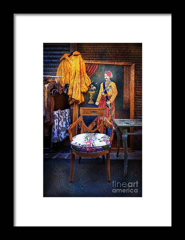 Flea Market Framed Print featuring the photograph Throne Chair of the Puce du Saint Ouen Waiting for its Queen by Craig J Satterlee