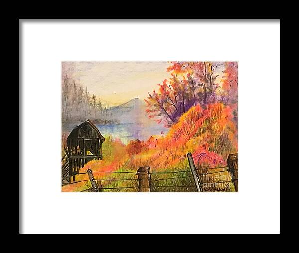 Landscape Framed Print featuring the painting Throwing Dreams by Laurel Adams