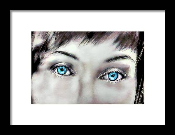Eyes Framed Print featuring the digital art Thru Her Eyes by Pennie McCracken