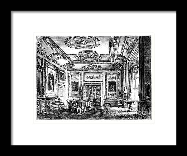 Engraving Framed Print featuring the drawing Thw White Drawing Room, Windsor Castle by Print Collector