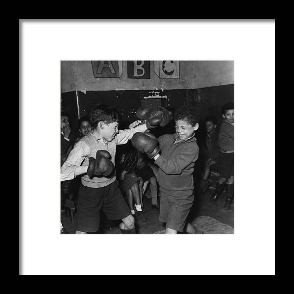 Child Framed Print featuring the photograph Tiger Bay Boxers by Bert Hardy