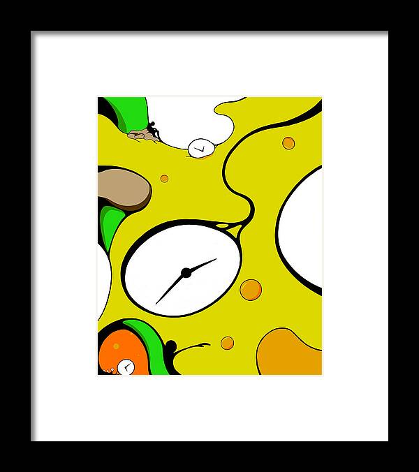 Clocks Framed Print featuring the drawing Time Lapse by Craig Tilley