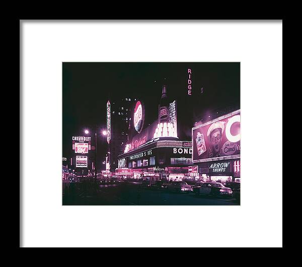 Outdoors Framed Print featuring the photograph Times Square by Archive Photos