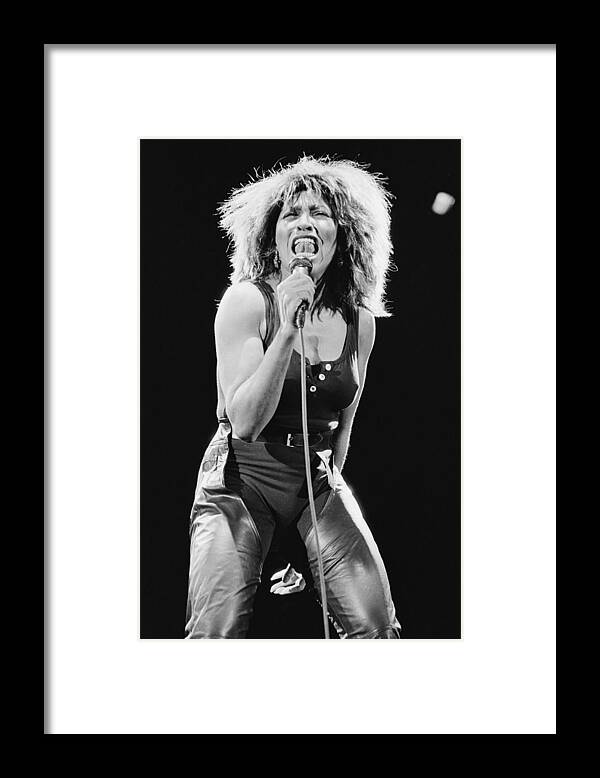 Singer Framed Print featuring the photograph Tina Turner by Fin Costello
