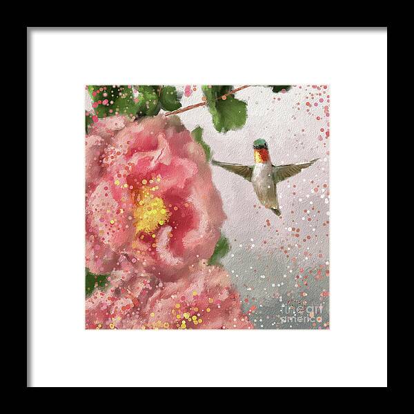 Bird Framed Print featuring the digital art Tiny Dancer by Lois Bryan