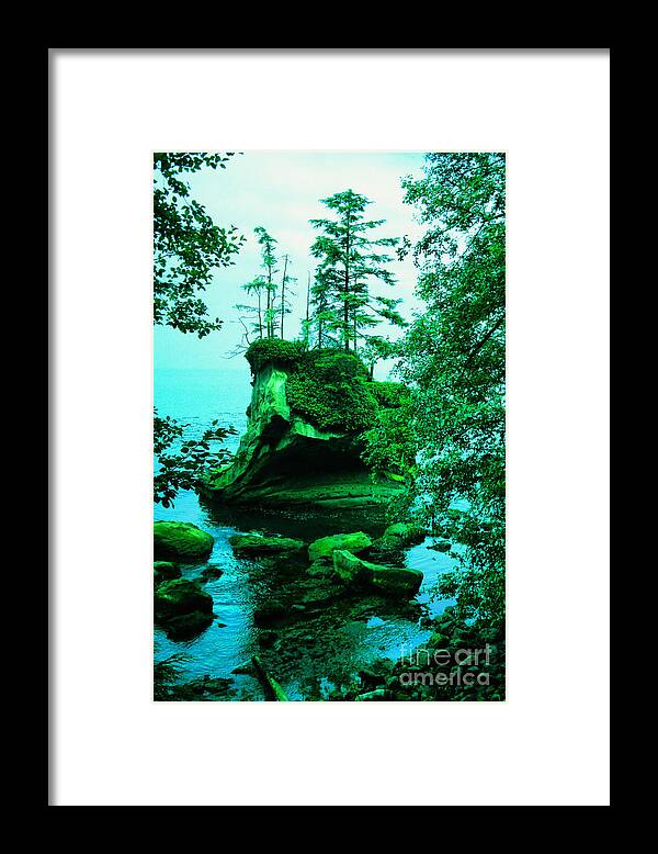 Island Framed Print featuring the photograph Tiny island by Jeff Swan