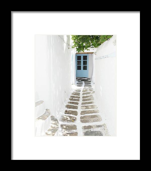 Greece Framed Print featuring the photograph Tiny Street by Lupen Grainne