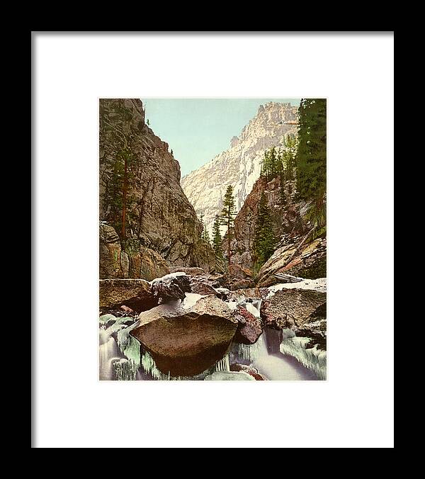  Framed Print featuring the photograph Toltec Gorge by Detroit Photographic Company
