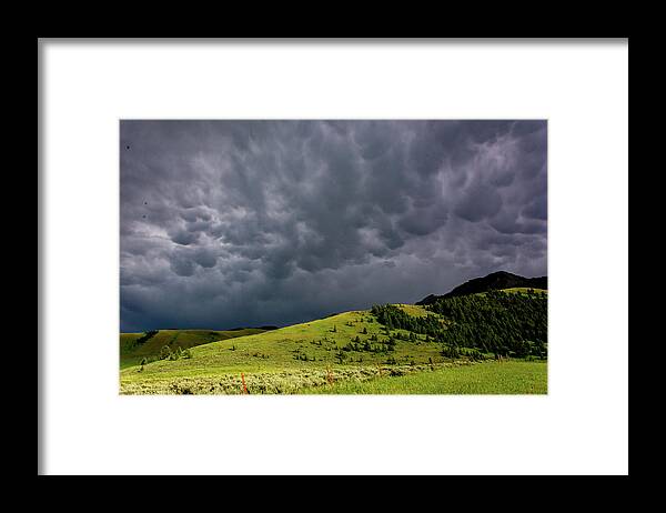 Storm Framed Print featuring the photograph Tom Miner Basin Montana by Douglas Wielfaert