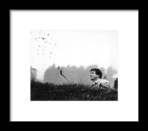 Sand Trap Framed Print featuring the photograph Tom Watson by Simon Dack