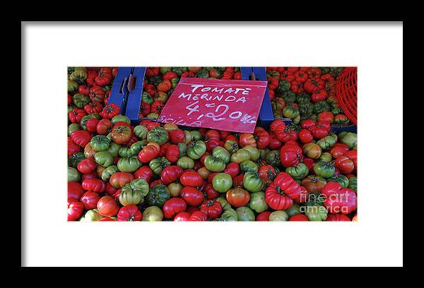 Heirloom Tomatoes Framed Print featuring the photograph Tomatoes by Terri Brewster