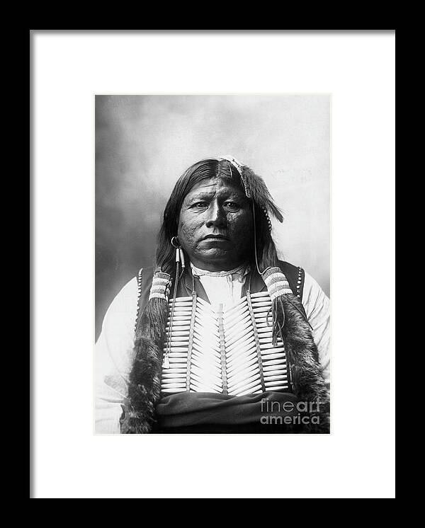 People Framed Print featuring the photograph Tonkawa Native American Chief by Bettmann