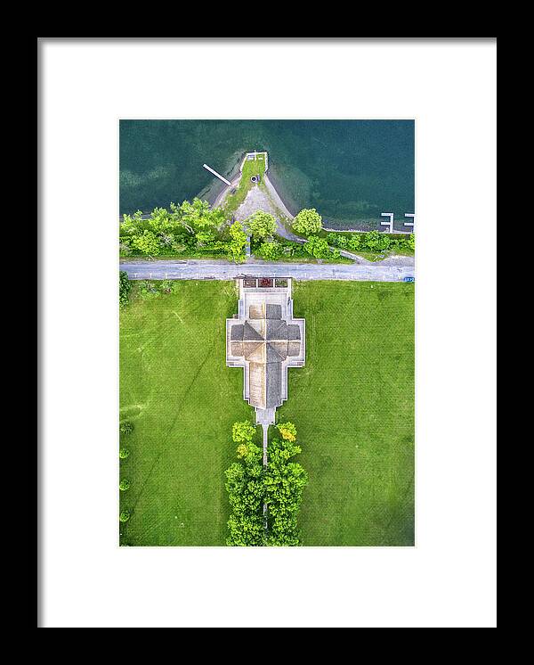 Finger Lakes Framed Print featuring the photograph Top Down View Of Norton Chapel by Anthony Giammarino