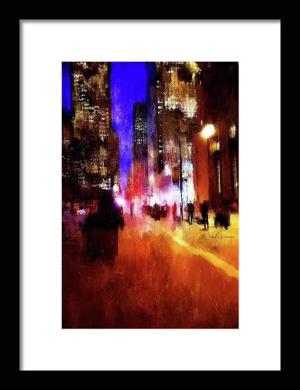 Torontoart Framed Print featuring the digital art Toronto Downtown Impressions by Nicky Jameson