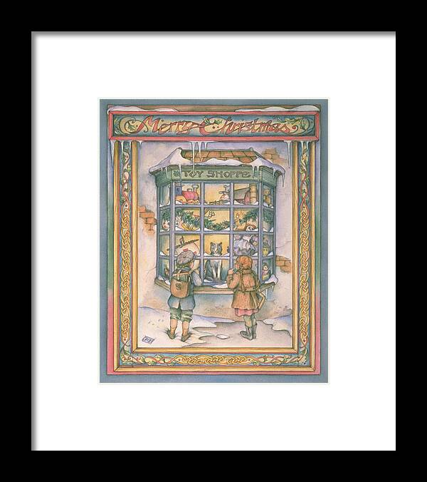 Toy Shoppe Framed Print featuring the painting Toy Shoppe by Kim Jacobs