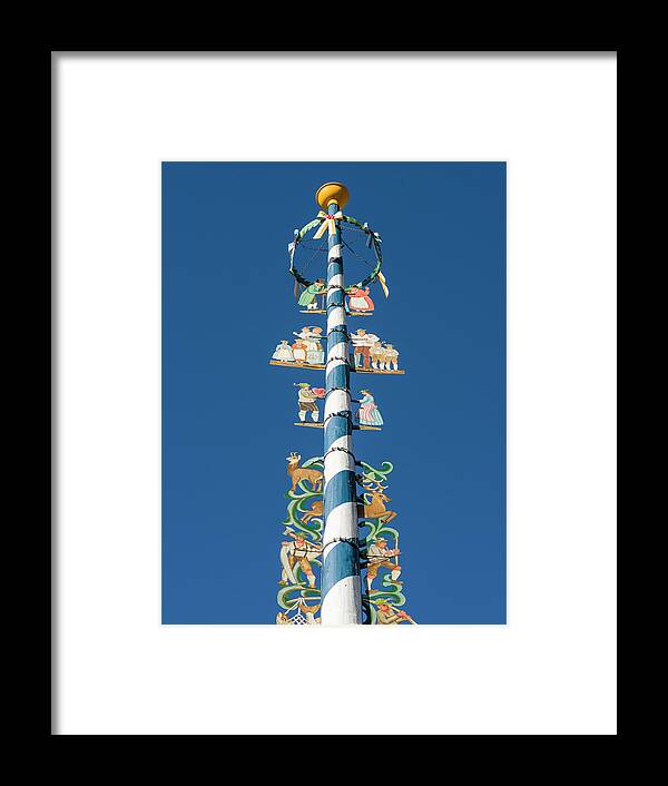Alps Framed Print featuring the photograph Traditional Bavarian Maypole (maibaum by Martin Zwick