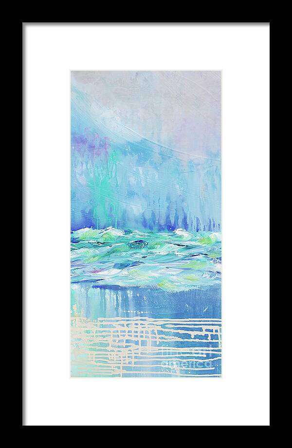 Abstract Framed Print featuring the painting Tranquility 1 by Jyotika Shroff