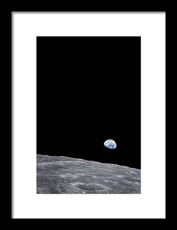 Earthrise Framed Print featuring the painting Transcending Boundaries by Lucy West