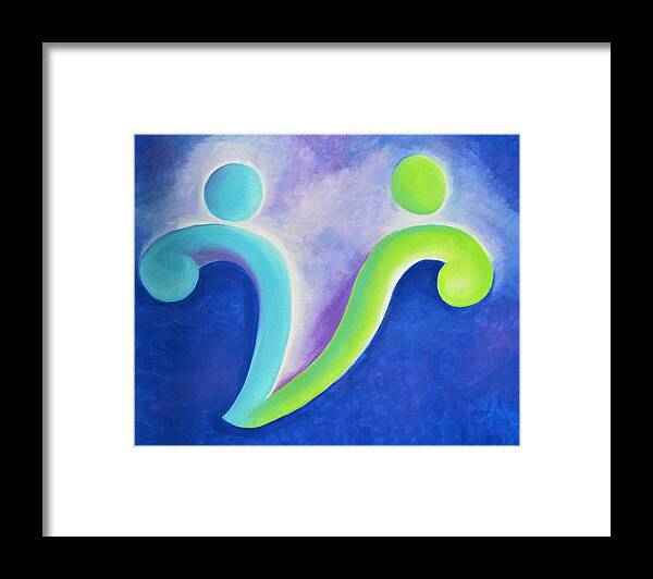 Figurative Abstract Framed Print featuring the painting Transition...smooth by Jennifer Hannigan-Green