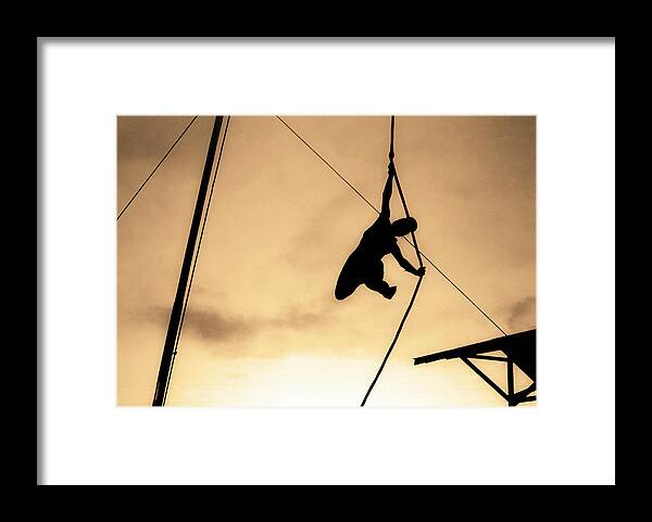 Trapeze Circus Framed Print featuring the photograph Trapeze #2 by Neil Pankler