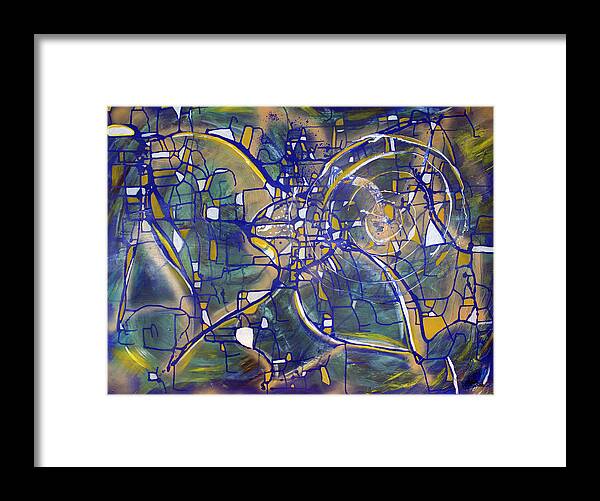 Trapped Framed Print featuring the painting Trapped by Artista Elisabet