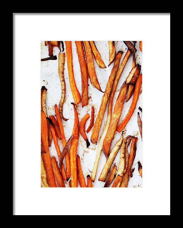 Heat Framed Print featuring the photograph Tray Of Roasted Vegetables by Line Klein