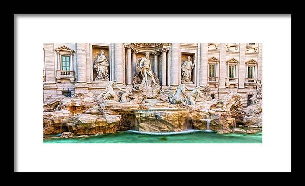 Fountain Framed Print featuring the photograph Trevi Fountain by Harry B Brown