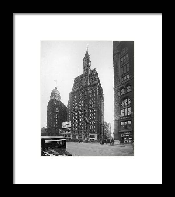 The Media Framed Print featuring the photograph Tribune Building by Edwin Levick