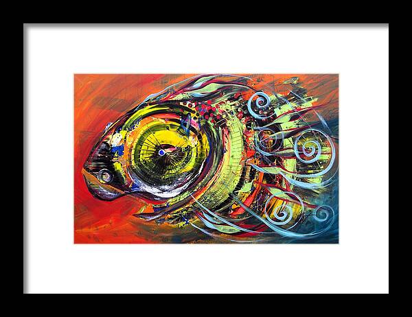 Fish Framed Print featuring the painting Triple Crown - Blue-Eyed, Horse-Faced Fish by J Vincent Scarpace